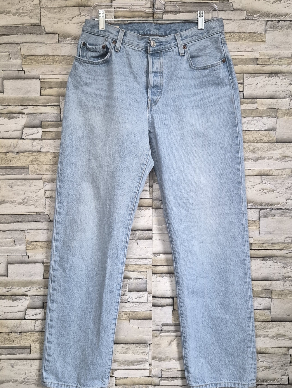 ​Levi's Premium 501 Jeans Mens 29x32 Light Blue Denim Everyday Casual Retro Fit